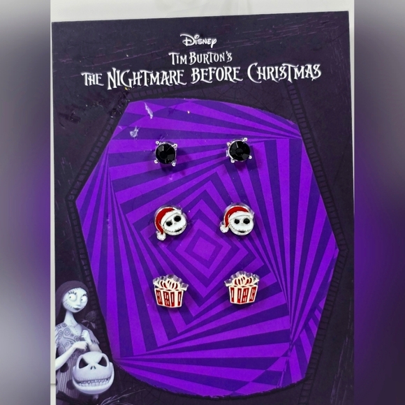 Disney Jewelry - Disney Nightmare Before Christmas Stud Earrings  Nwt